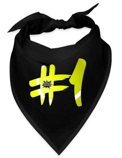 Design Bandana schwarz Tennis Spruch #1 Nummer 1 Logo UpNDownsports